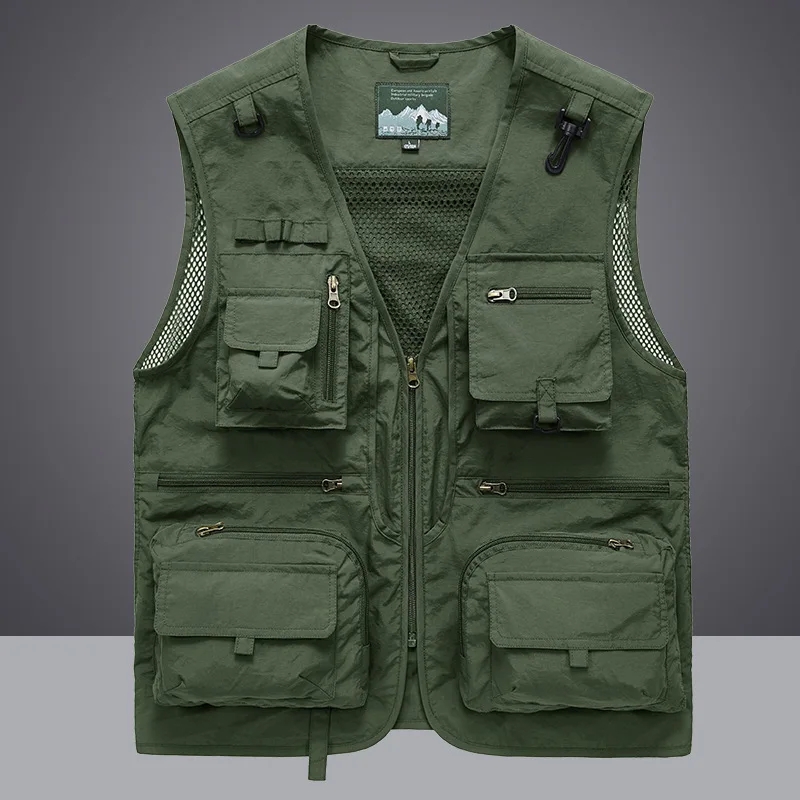 Fishing Vest Jacket - 14US Pockets Summer New Men Tactical