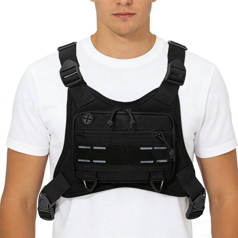 Fishing Vest Jacket - Tactical Front Chest Rig Bag Vest