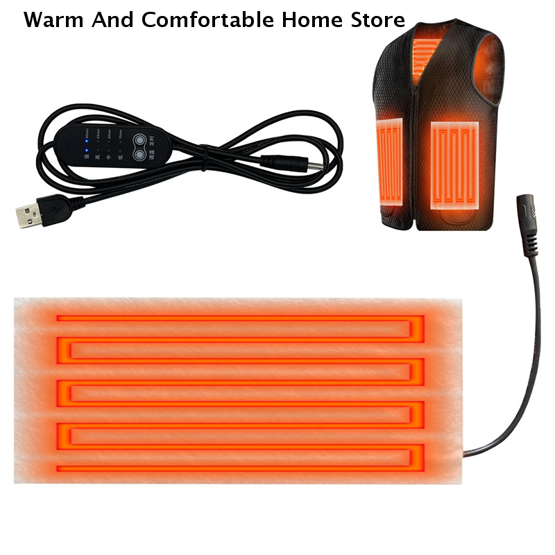 Fishing Vest Jacket - 5V USB Warm Paste Pads Fast-Heating