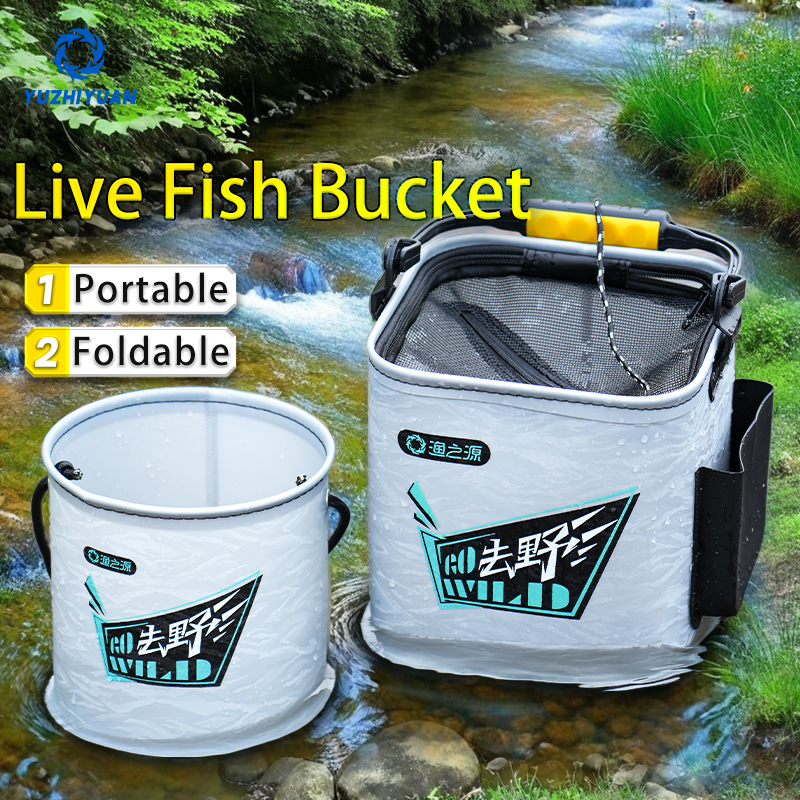 Fishing Equipment Used - 2-in-1 Foldable Lure Fishing Bucket -