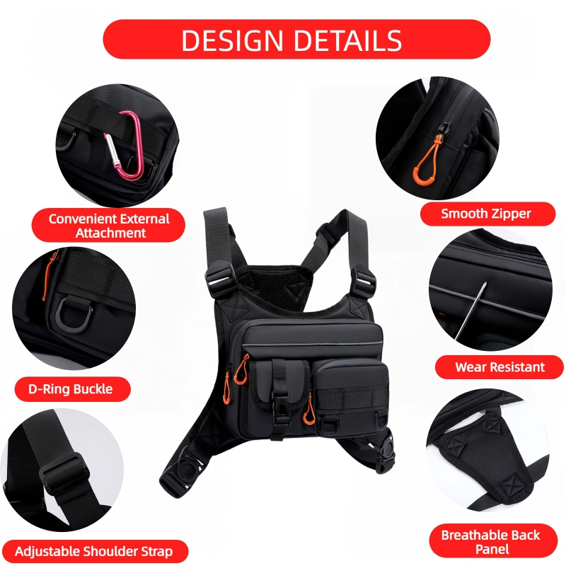 Men's Tactical Chest Bag, Runn - Fishing Vest Jacket incelemesi ve fiyatı