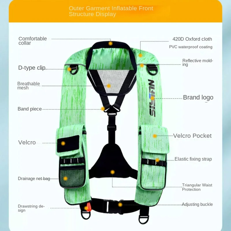 New Adult Inflatable Luya Fish - Fishing Vest Jacket incelemesi ve fiyatı