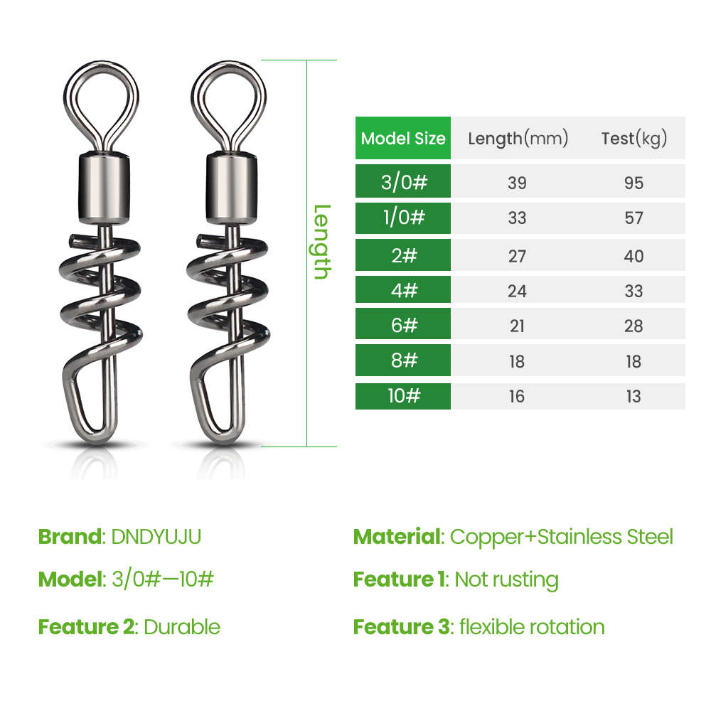 DNDYUJU 10PCS/lot Rolling swiv - Fishing Equipment Basics incelemesi ve fiyatı