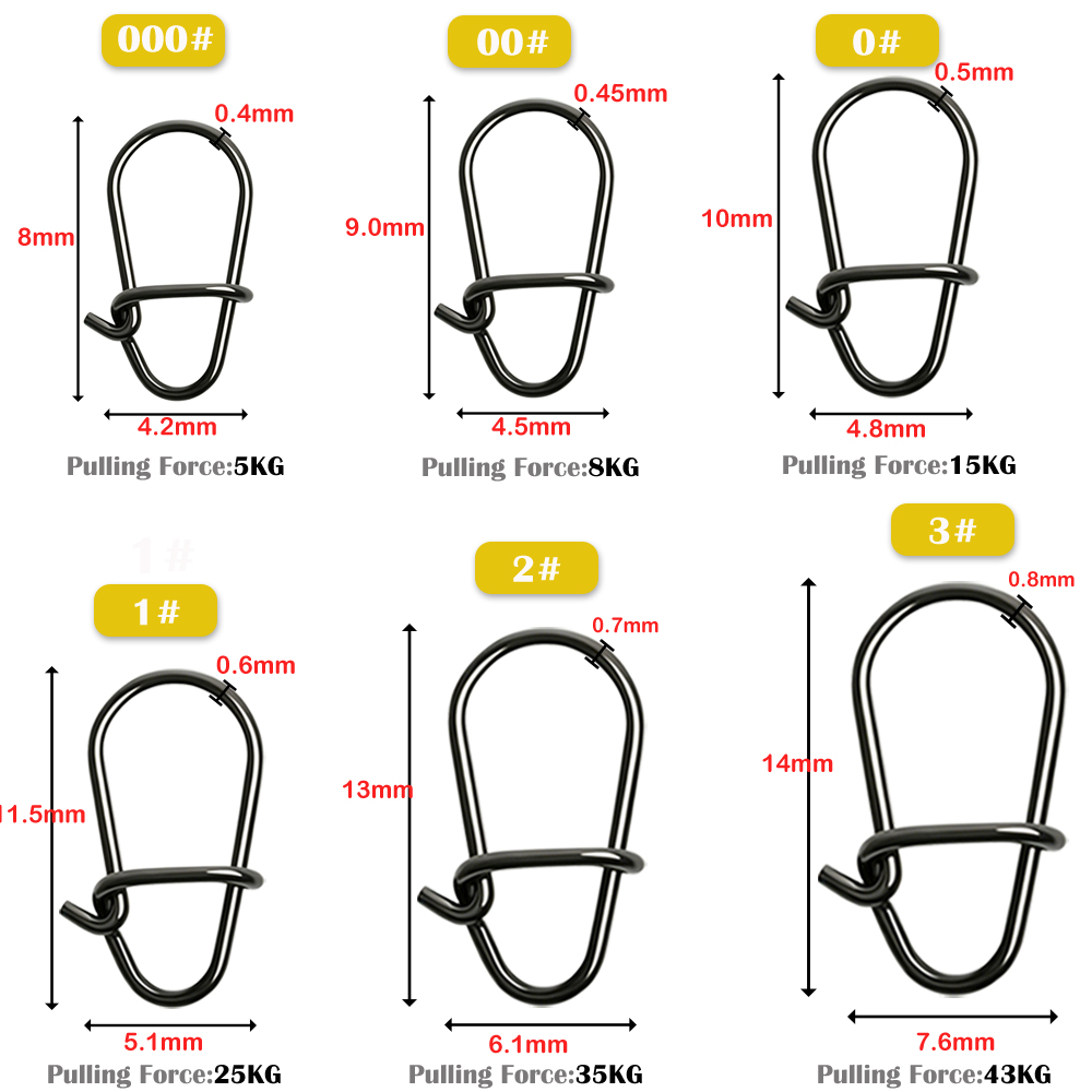 GOBAIT 100Pcs Black Stainless  - Fishing Equipment Used incelemesi ve fiyatı