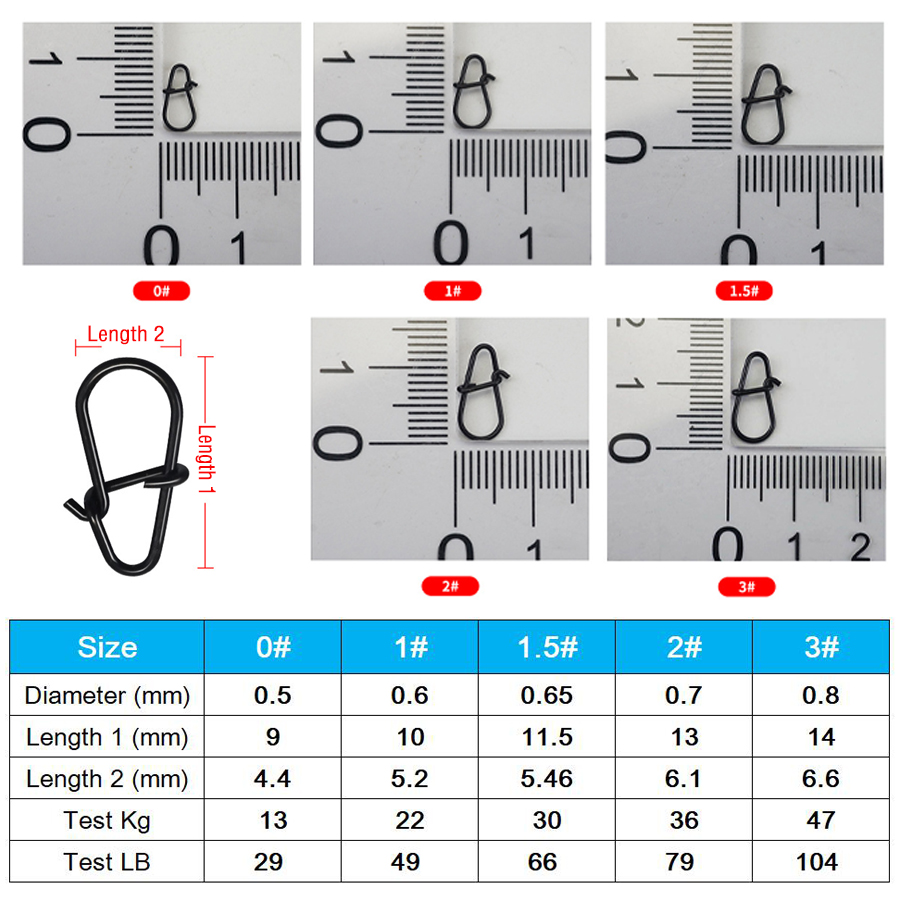 50Pcs Crankbait Snaps Stainles - Fishing Equipment Basics incelemesi ve fiyatı