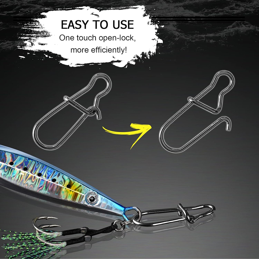 50Pcs Crankbait Snaps Stainles - Fishing Equipment Basics incelemesi ve fiyatı