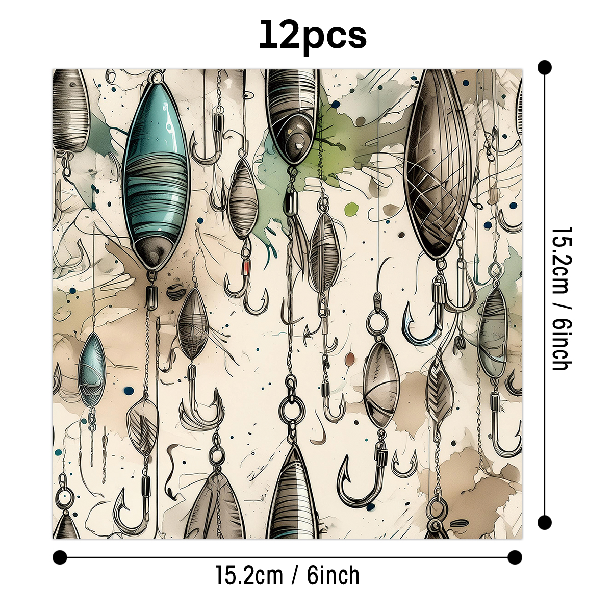 12pcs Vintage Fishing Lure Pat - Fishing Equipment Used incelemesi ve fiyatı