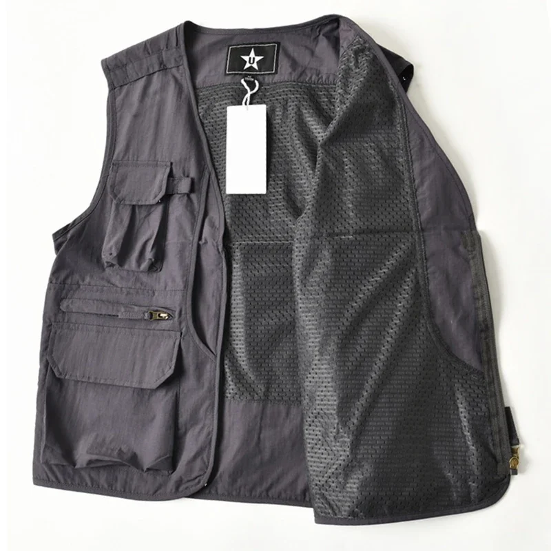 Summer New Outdoor Vests Men U - Fishing Vest Jacket incelemesi ve fiyatı